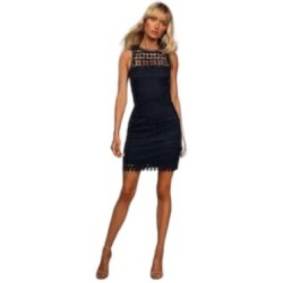 Lulus Dresses & Skirts - Lulu's Navy Pay Tribute Lace Crochet Dress Large